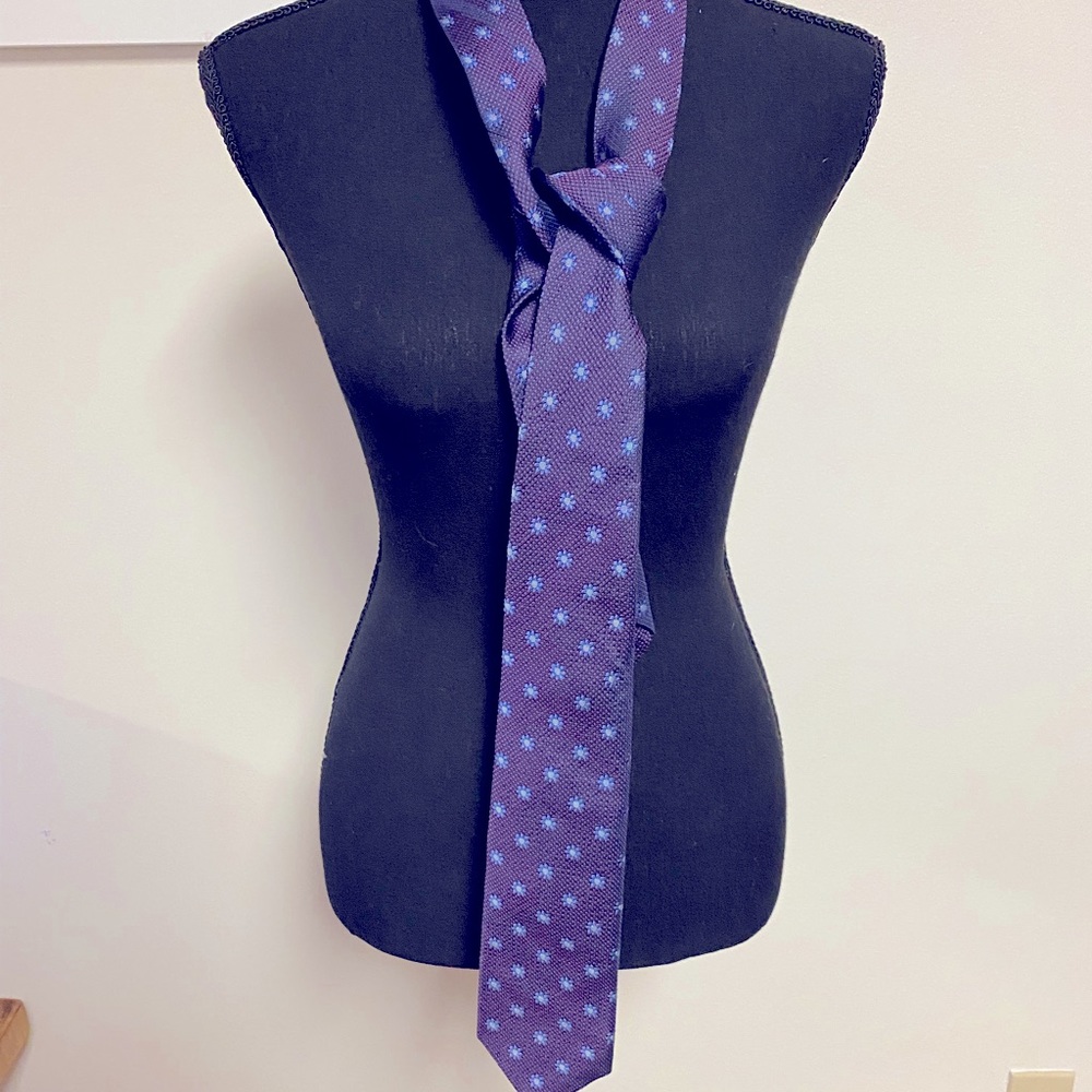 Peter Millar blue spring silk vintage daisy spring tie